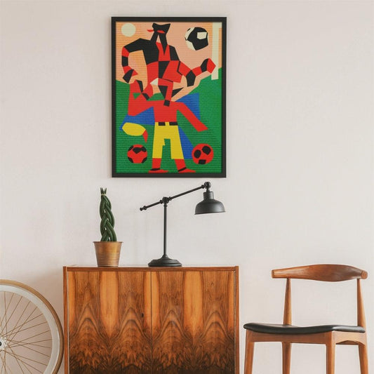 Partido de Futbol - Abstract Wall Art 'A Soccer Match - Uber Decor