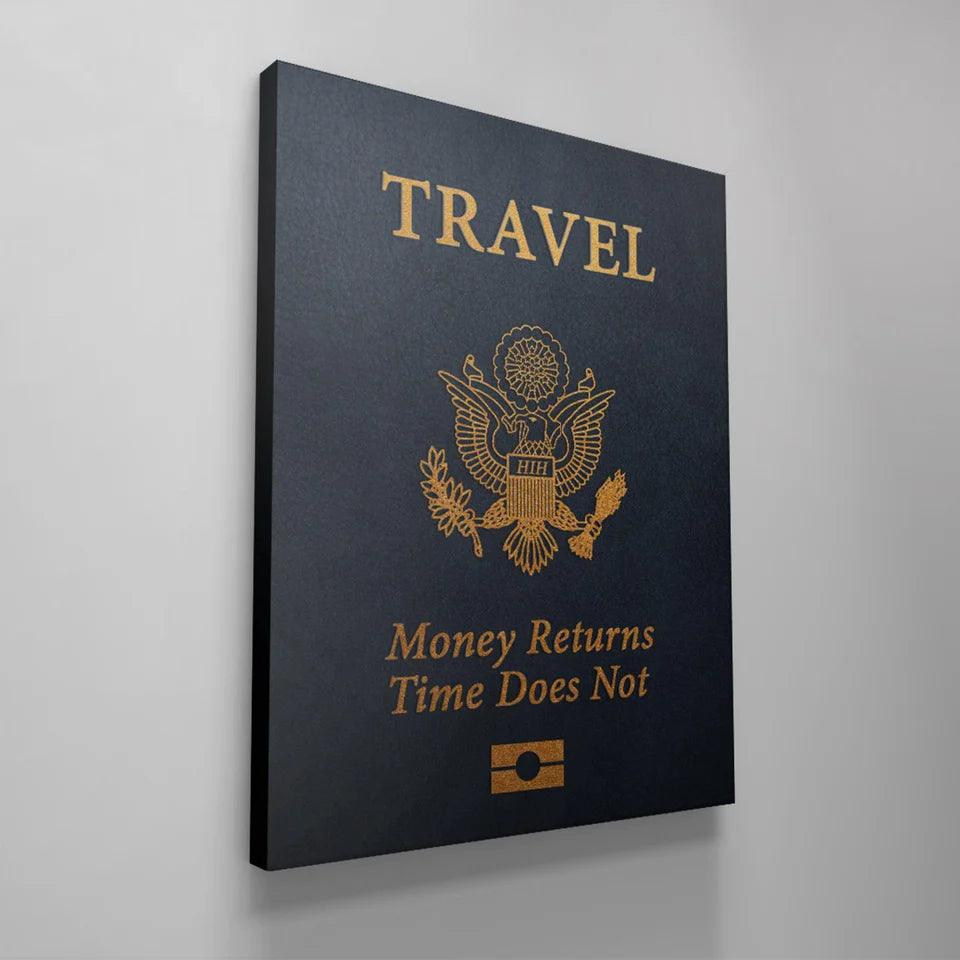 Passport Travel Canvas Wall Art - Uber Decor