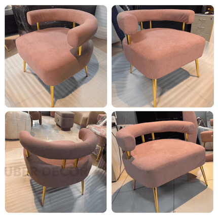 Ciora- Mid Century Sherpa Accent Chair- Round Upholstered Barrel Arm Chair for Small Spaces