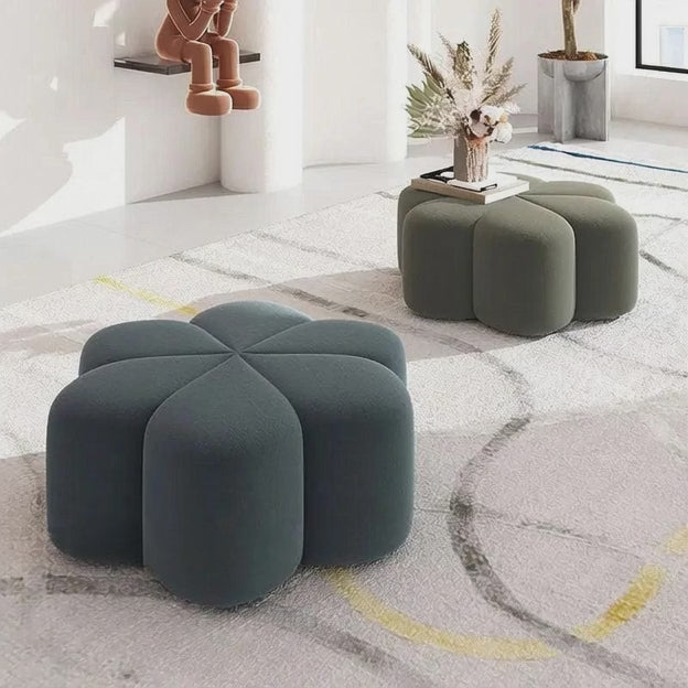 Flora Ottoman Stool - Stylish Flower Shaped Ottoman - Perfect Pouf for Living Room & Modern Sofa Design