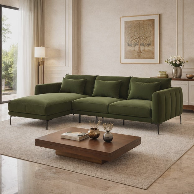 Amelise Sectional Sofa- L-Shaped Lounger Sofa with Left or Right Aligned Chaise- Contemporary Sofa for Office, Living room