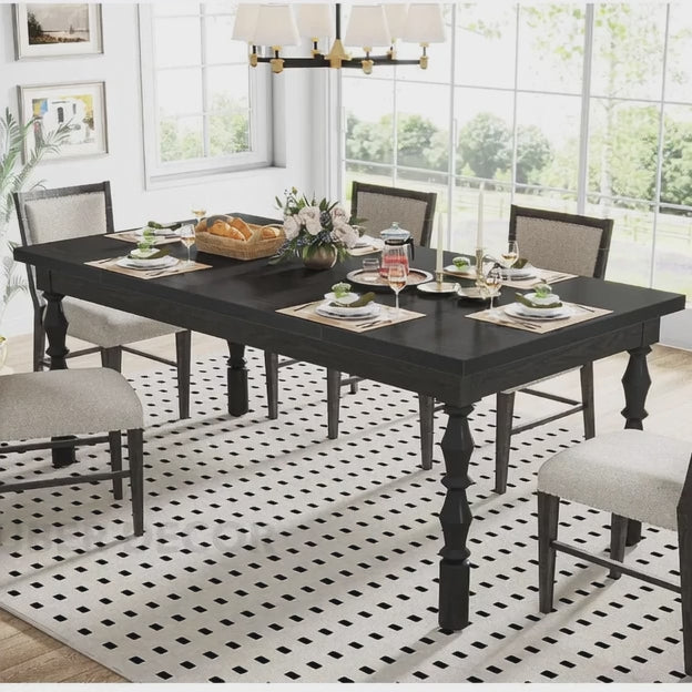 Kingsford Charm Classic Wooden Dining Table – Elegant Traditional Dining Room Centerpiece