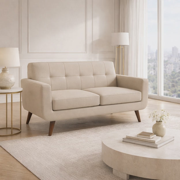 Mumbai 51" 2 Seater Loveseat Customisable Soft-Edge Sofa for Living or Lounge