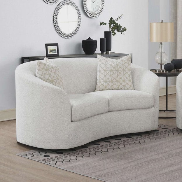 Elimi 65" 2-Seater Curved Couch  Organic Sofa for Living Room or Lounge