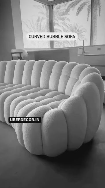 Bubble Design Living Room Sofa – Luxury Modern Curved Lounge for Minimalist Interiors