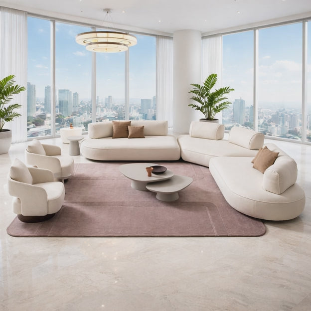 Salvador Modular Sectional Sofa Modern Japandi Curved Sofa Customizable Made-to-Order Living Room Couch