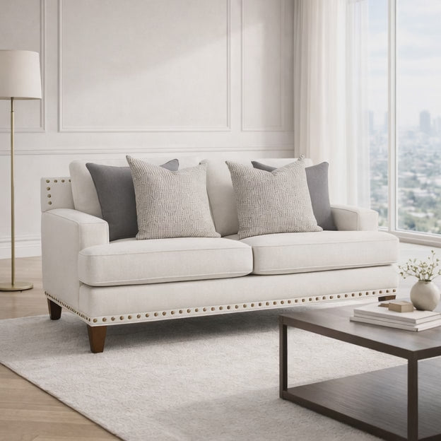 Cannes 65" Upholstered 2 Seater Loveseat Classic Accent Sofa for Elegant Living Spaces