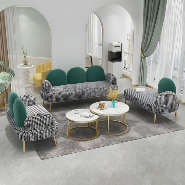 Rotterdam Modern Sofa Contemporary Houndstooth & Soft Backrest Couch for Living Room