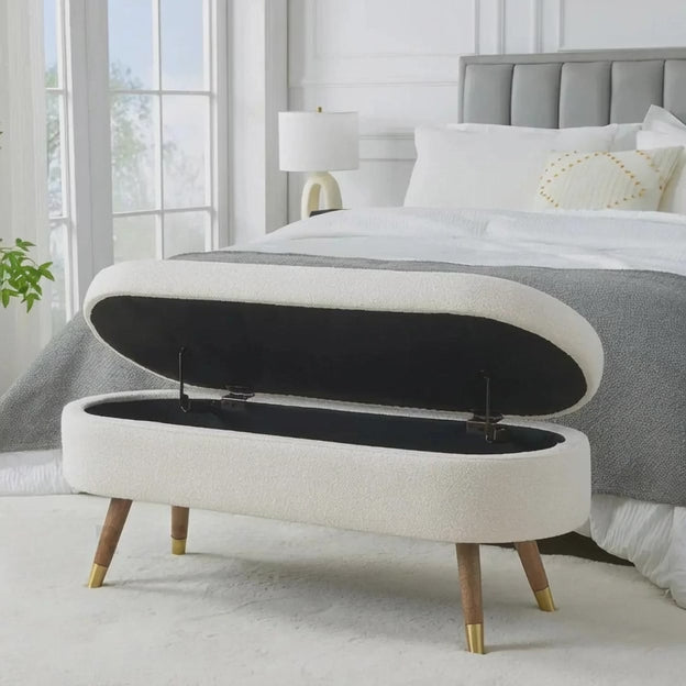 Elora Oval Storage Bench with Lift Top Lid