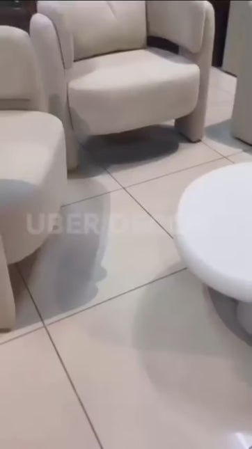 Tigris Blanc Cloud Coffee Table White Sculptural Top Irregular Organic Form Rounded Legs Minimalist Accent for Modern Living Rooms