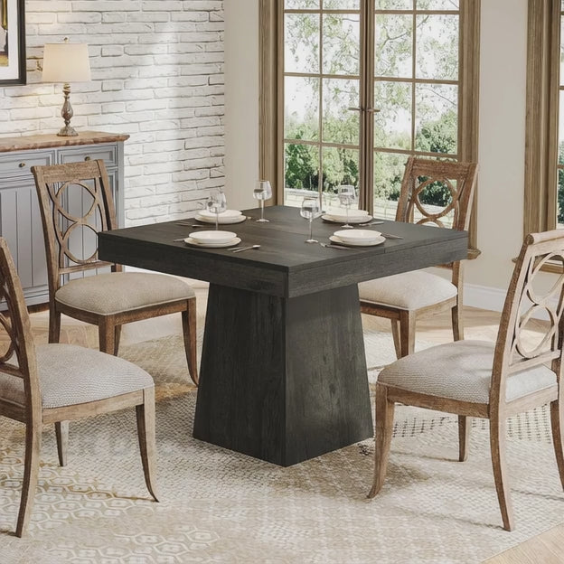 Velnox Hearth Rustic Modern Solid Wood Dining Table for Dining Room