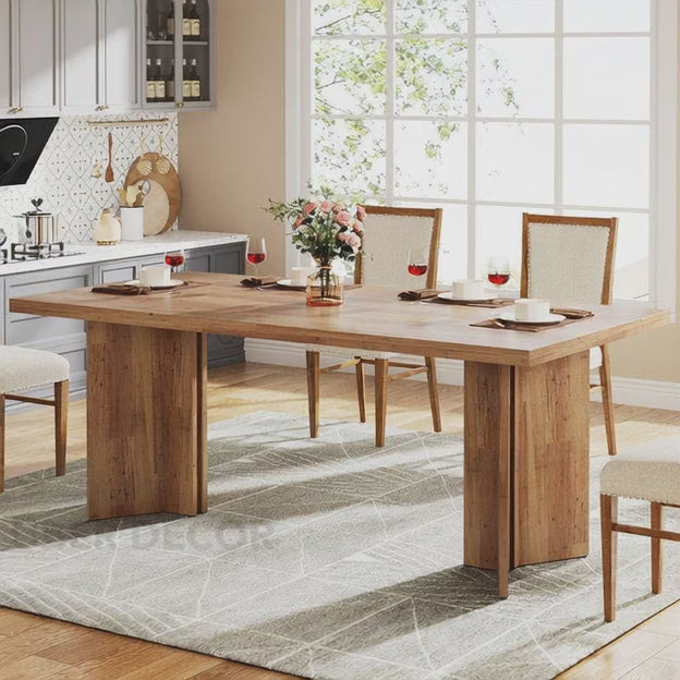 The Hearthside Custom Made Dining Table Mid Century Modern Inspired Design Bespoke Handcrafted Elegance Ideal for Modern and Classic Dining Rooms