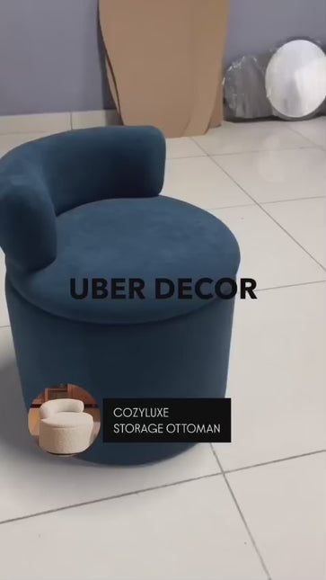 CozyLuxe Wool Ottoman - Versatile Lounge Ottoman Stool Chair - Contemporary Entryway Shoe Bench & Minimalist Sofa Design