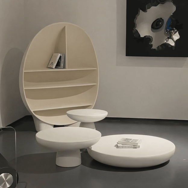 Cam Sculptural Modern European Coffee Table for Living Rooms