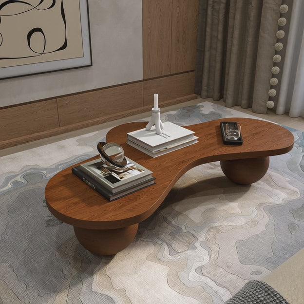 Aras River Flow Mid Century Modern Japandi Center Table with Organic Sculptural Legs for Living Room