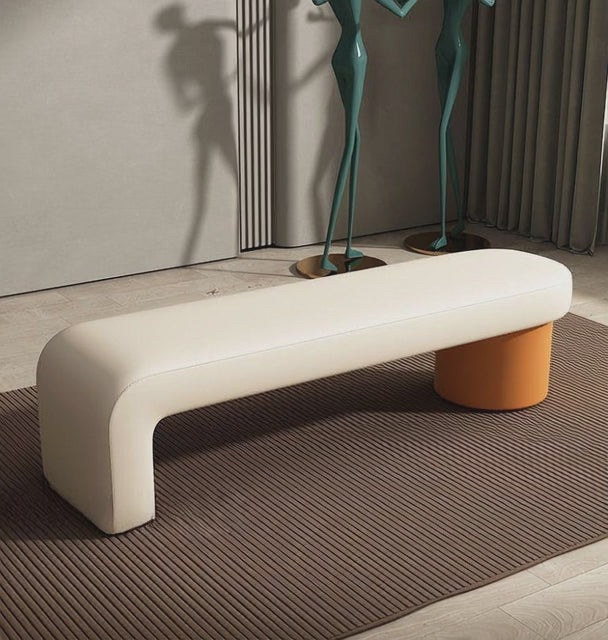 ItaliaLuxe Sebastian Bed Stool | Elegant Ottoman Bench for Shoe Changing & Dressing Room | High-End Sofa Stool & Bed End Seat