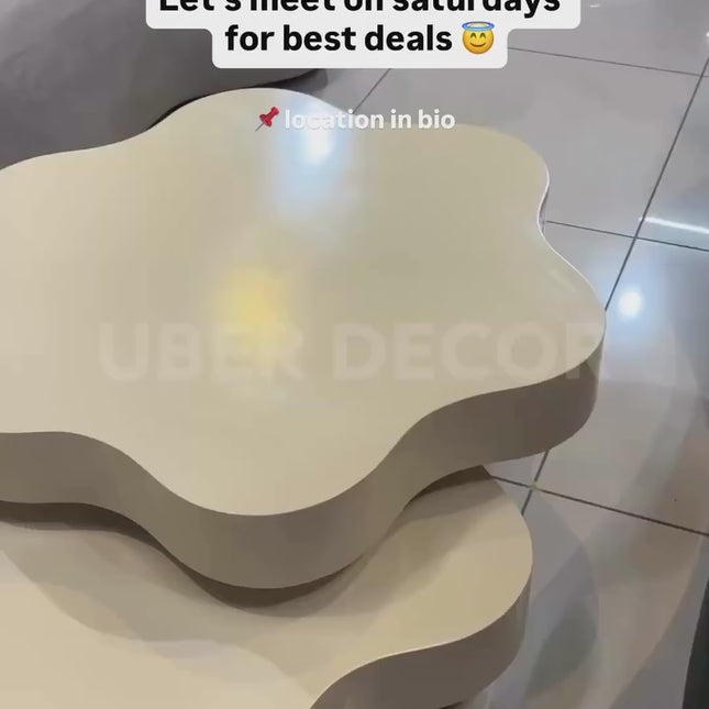 Cedar Elan French Designer Folding Rotating End Table Luxury Modern Side Table for Living Rooms and Apartments