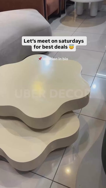 Cedar Elan French Designer Folding Rotating End Table Luxury Modern Side Table for Living Rooms and Apartments