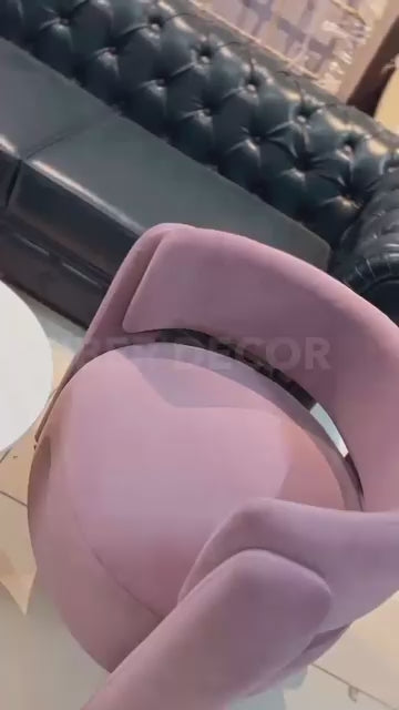 Eisha Velvet Accent Chair – Light Luxury Single Person sofa, Small Unit Living Room Lazy Chair