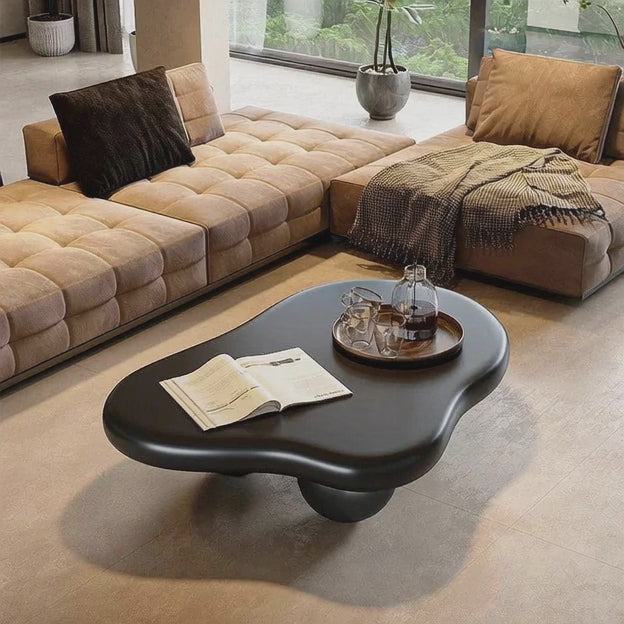 Yarra Noir French Cloud Coffee Table Rounded Legs Modern Minimalist Statement for Living Room Interiors