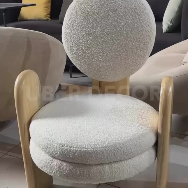 Orbit Rest Accent Armchair Postmodern European Inspired Fixed Base Statement Chairs Living Room and Lounge Room