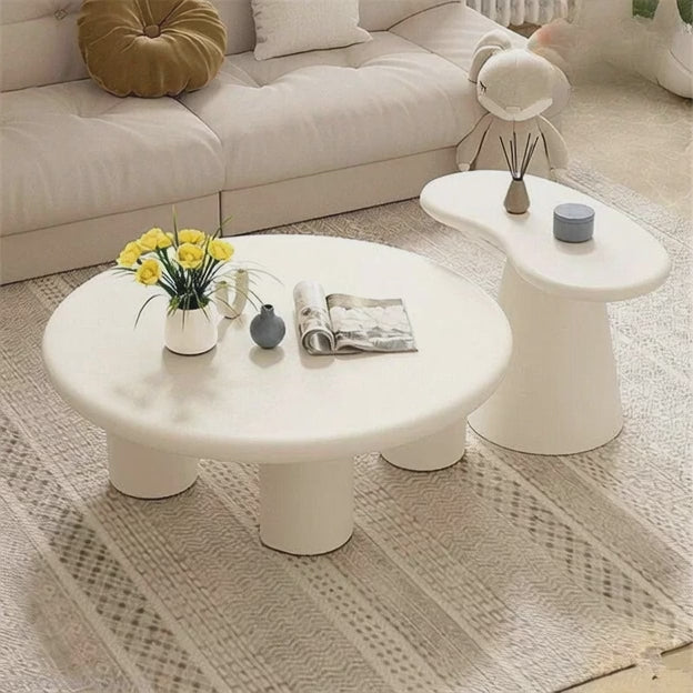 Tisza Cloud Coffee Table With Nesting Design Minimalist Accent for Small Apartments and Modern Living Rooms