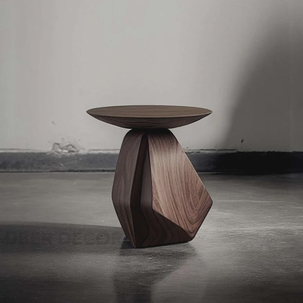 Drin Modern Sculptural Wooden Geometric Center Table for Stylish Contemporary Living Rooms