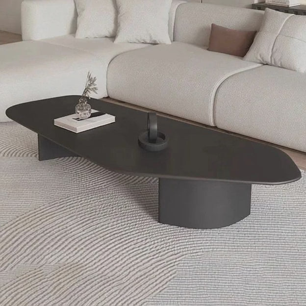Volga Noir Modern Irregular Wooden Coffee Table for Living Rooms Hotels and Apartments