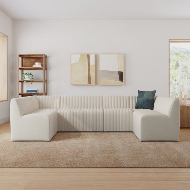 Burbank U-Shaped Sectional Sofa Couch Modern Contemporary Luxury Furniture for Living Room