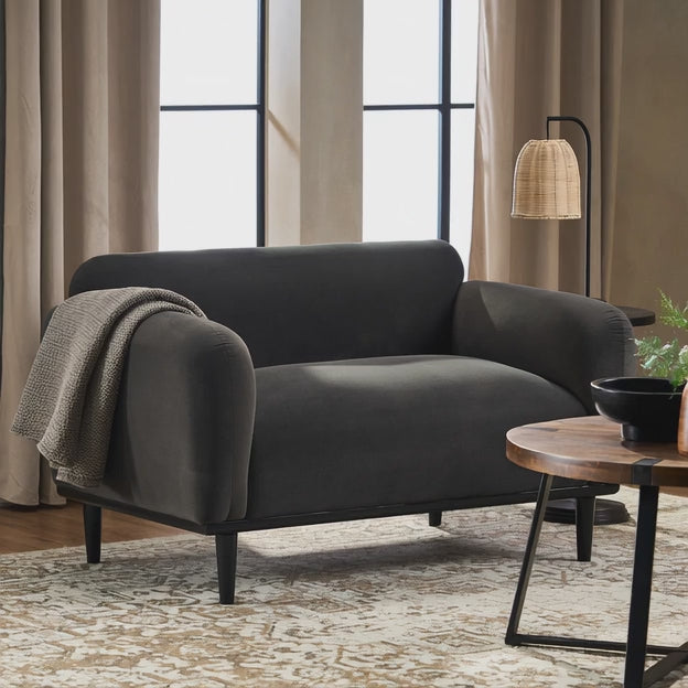 Valencia 50" 2-Seater Couch   Plush Soft-Edge Sofa for Living & Lounge Spaces