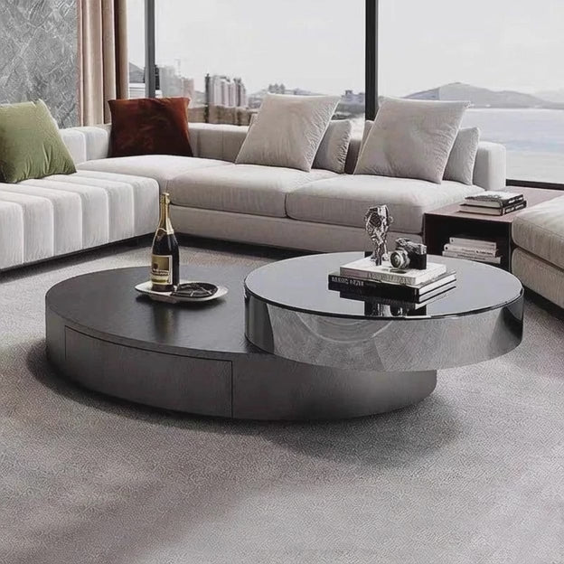 Po River Elevato Modern Minimalist Coffee Table Italian Japanese Fusion for Kitchen Office and Livingroom