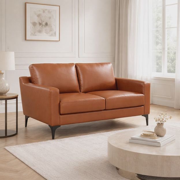 Talvia 55" 2-Seater Square Arm Loveseat   Customisable Modern Sofa for Living Room, Office or Studio