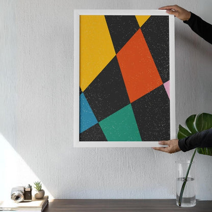 Primaire - Minimal Retro Geometric Contemporary Art Abstract Wall Art - Uber Decor