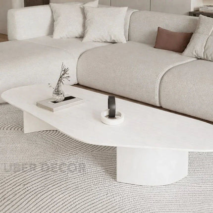 Volga Noir Modern Irregular Wooden Coffee Table for Living Rooms Hotels and Apartments