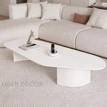 Volga Noir Modern Irregular Wooden Coffee Table for Living Rooms Hotels and Apartments