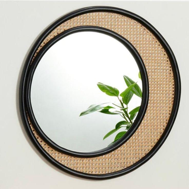 Rattan Circular Wall Mirror – Natural and Stylish Home Decor - Uber Decor