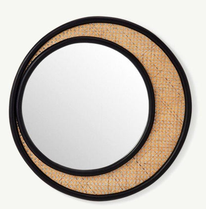 Rattan Circular Wall Mirror – Natural and Stylish Home Decor - Uber Decor