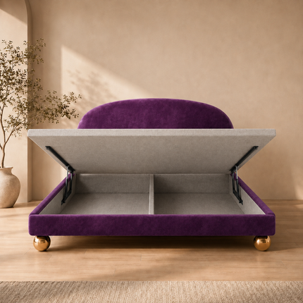 Royal Curve Bed – Curved Headboard Luxury Bed for Master Bedroom