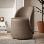 18x18 in / Brown Leatherette
