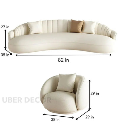 Tromso Wabi-Sabi Nordic Floor Sofa – Japandi Minimalist Loveseat Lounge for Living Room & Patio