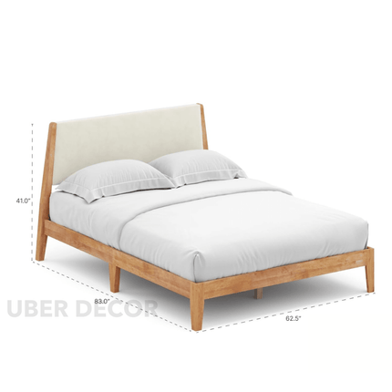 MapleMist Upholstered Platform Customisable Bed for Contemporary Bedrooms