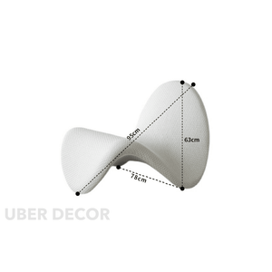 Velluto Wave – Italian Minimalist Tongue Lounge Chair for Hotel Lobbies & Modern Living Spaces - Uber Decor