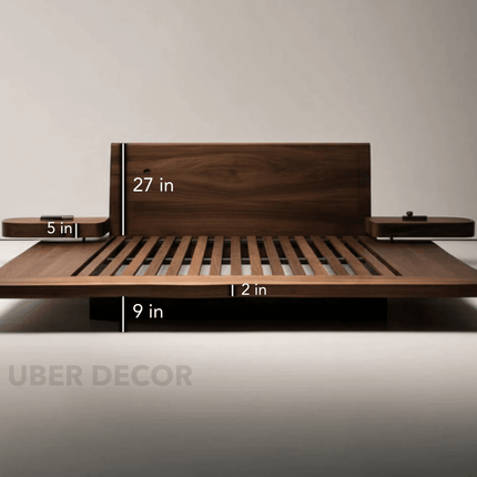 Stillwood Float Bed – Minimalist Solid Wood Platform Bed