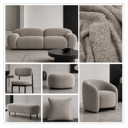 JOY - Upholstery Fabric- Greige Stone