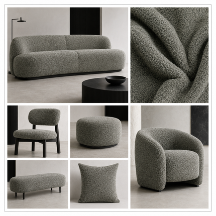 JOY - Upholstery Fabric- Stone Gray