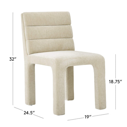 Merrin Modern Side Chair Custom Made Sculptural Design with Layered Back Ideal for Dining Room Bedroom or Lounge