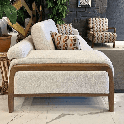 Andria Mid-Century Modern Sofa Wooden Frame Minimalist Couch for Living Room