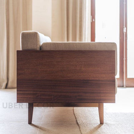 Suez 3-Seater Modern Wooden Sofa Minimalist Mid-Century Couch for Living Room