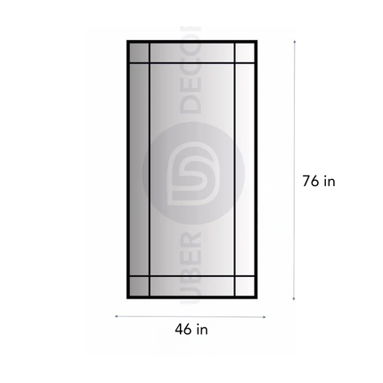 SparkFrame Rectangle Shaped Full Length Metal Framed Large Size Mirror for Bedroom, Living Room, Foyer, Boutique or Clothing Store – Quick Dispatch