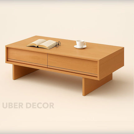 Tovoa Wood – Modern Coffee Table with Scandinavian Inspired TV Unit
